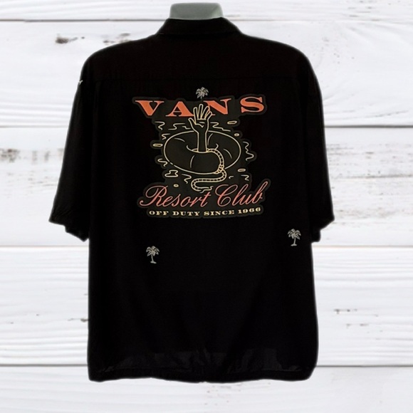 VANS Men’s Almost Paradise Off the Wall Resort Club Large Button Down Shirt - Picture 1 of 11